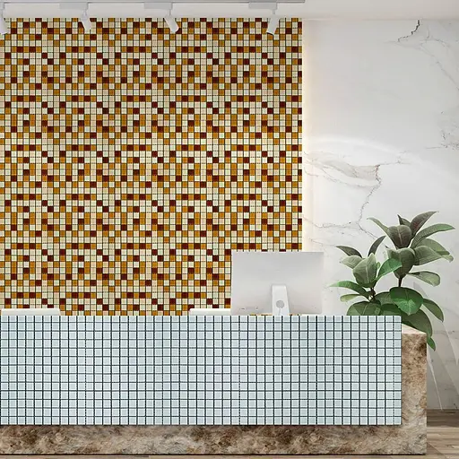 Мозаїка дзеркальна Wall Sticker 298х298х4.5 мм Коричнева SW-00002363 - фото 7