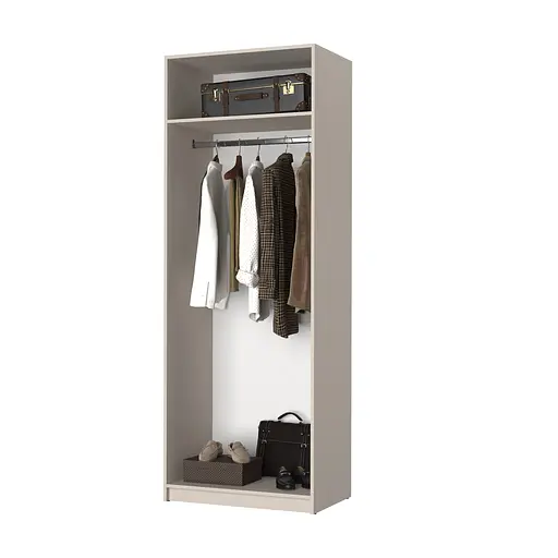 Шкаф 2-дверный MebelStar Оскар Gloss BL-B, стандарт 80x52x220 см Кашемир/Кашемир (MBS-5112) - фото 2