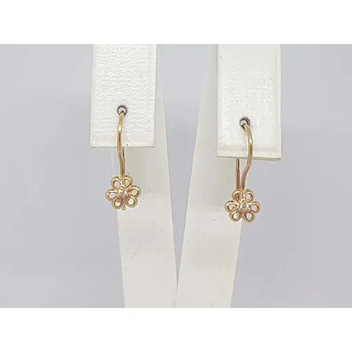 Золоті сережки Імперія золота з фіанітами. ДС044И - фото 3