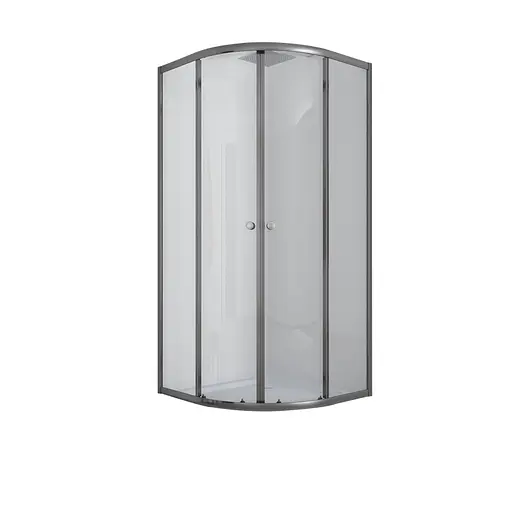 Душевая кабина с низким поддоном Mixxus Plain SCT02-90x90x195-TR graphite прозрачное стекло 4 мм MI6901, Универсальная, прозрачная, графит - фото 3