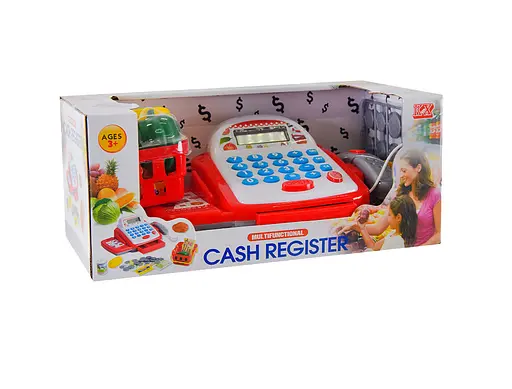 Касовий апарат 6300, калькулятор, сканер, звук, світло, продукти, монети, в коробці (6966576051843) - фото 2