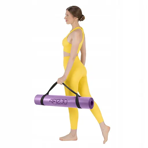 Коврик (мат) спортивный 4FIZJO PU 183 x 68 x 0.4 см для йоги и фитнеса 4FJ0589 Violet (P-5907739319548) - фото 6