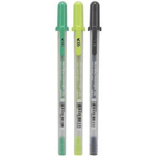 Набор гелевых ручек Sakura Moonlight 06 Botanical 3цв - фото 2