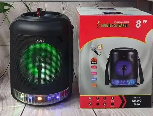Акустична колонка RX-8101 Bluetooth з диско-світлом та мікрофоном - фото 4