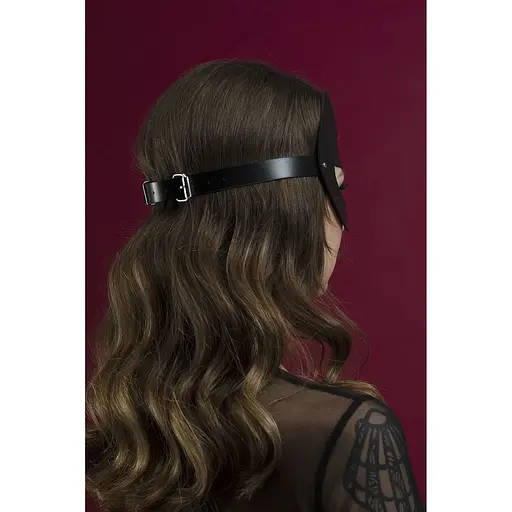 Маска кошечки Feral Feelings - Kitten Mask, натуральная кожа, черная - фото 4