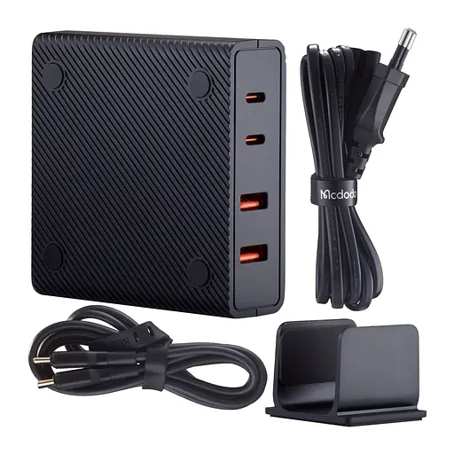 Мережевий зарядний пристрій McDodo Hyperspace Series 100W 4-Port PD Quick Charging Station with C + C 1.2m cable CH-1802 Bla - фото 3