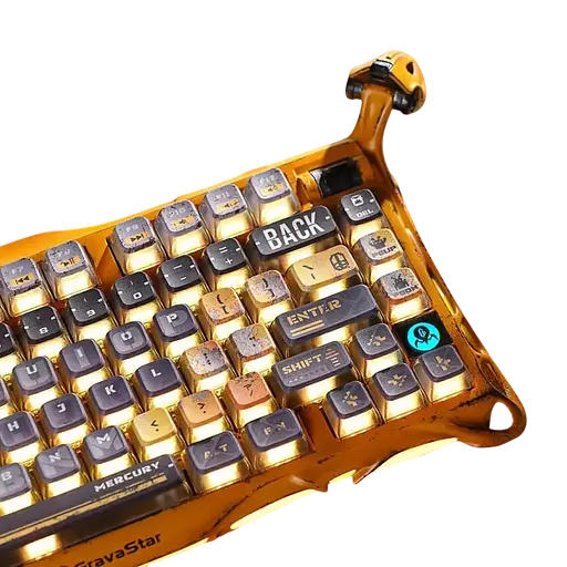 Клавіатура Gravastar Mercury K1 Pro Battle Worn-Yellow - фото 3