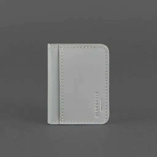 Кожаная обложка для ID-паспорта и водительского заседания 4.1 Серая с гербом - фото 6