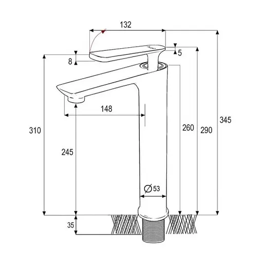 Змішувач для умивальника Frap F1052-57 - фото 2