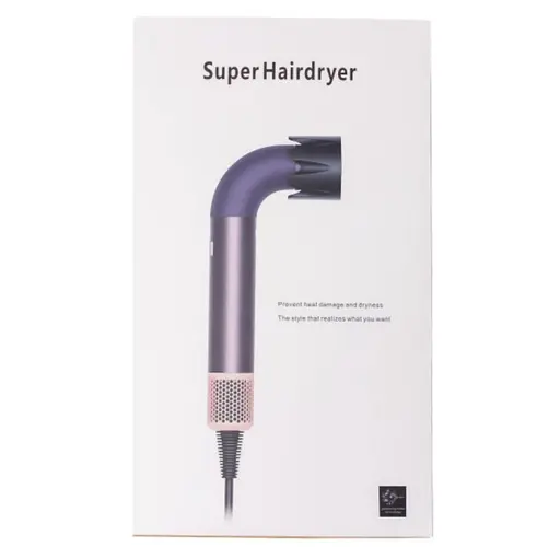 Фен для быстрой сушки с насадками Supersonic r Curly+Coily (Jasper Plum) профессиональный фен 1700 Вт Фиолетовый - фото 8