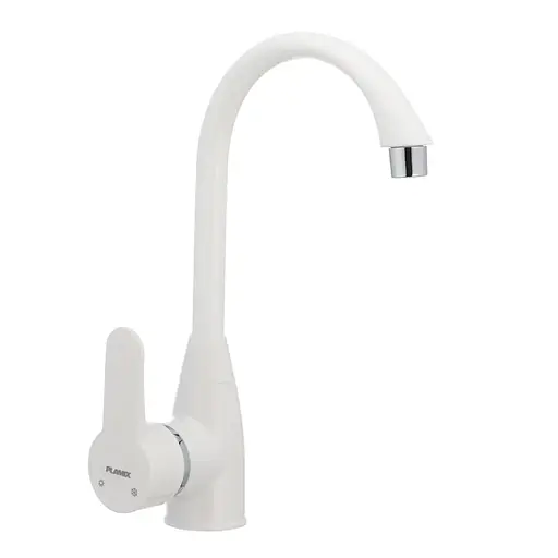 Змішувач для кухні Plamix Mario-011 білий PM0015, Білий - фото 1