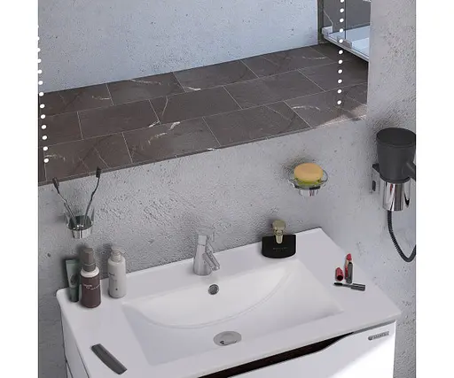 Тумба підлогова Sanwerk Алесса 70 венге з умивальником Qtap (MV0000874) Венге - фото 3