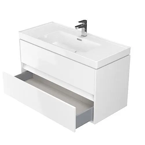 Тумба під умивальник Cersanit Crea підвісна 100 см Білий S924-021 30412 - фото 3