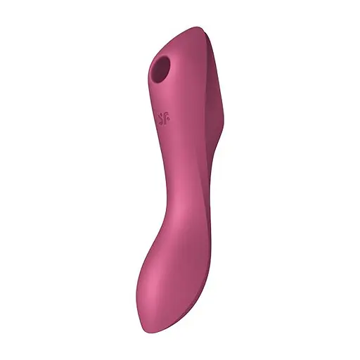Вакуумний стимулятор клітора з вібрацією Satisfyer Curvy Trinity 3 червоний - фото 5