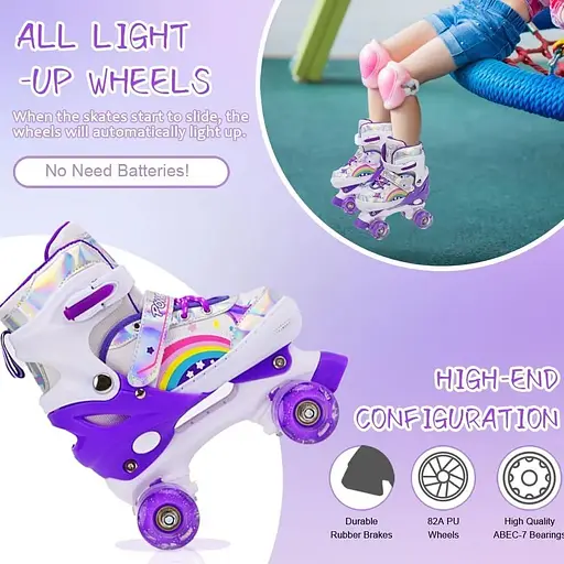 Роликові ковзани LOKJIJI для дітей розмір Л - фото 8