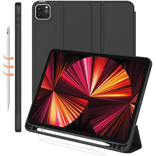 Чохол-книжка CDK для Apple iPad Pro 11" 3gen 2021 екокожа/силікон Smart Case cлот стилус (011190) black
