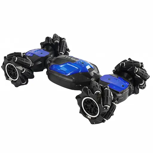 Радиоуправляемая дрифт-машина-перевертыш M 765-23 H-01, аккумулятор 3.7V, пульт 2.4GHz, роликовые колеса, с подсветкой, Синяя