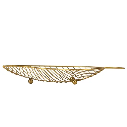 Фруктовница Elisey Золотой лист 19x40x5 см 1 шт золотистый (9138-004)   - фото 4