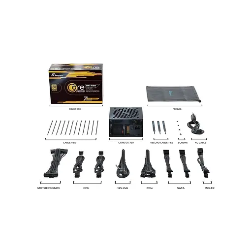 Блок живлення Seasonic 750W BLACK CORE GX-750-ATX31 - фото 9