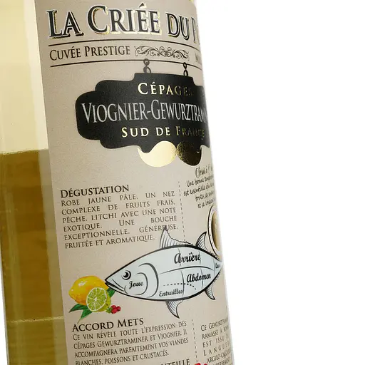 Вино La Criee Du Port Viognier Gewurztraminer IGP Pays D'Oc, біле, сухе, 0,75 л - фото 5