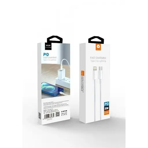 Кабель WUW-X181 Type-C to Lightning PD 20W белый - фото 2