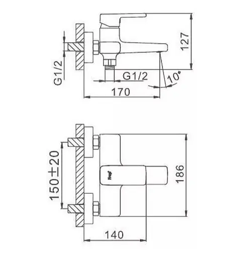 Смеситель для ванны Frap F3260 - фото 6