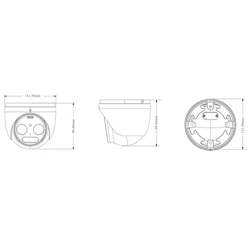 Тепловизионная IP-видеокамера TVT TD-5525E1-VT1(7/PE) Termal 256*192 f=7mm Optical 5Mp f=8mm (77-00423) - фото 2