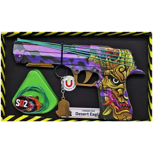 Дерев'яний пістолет "Гумостріл: DESERT EAGLE OROCHI" DE-O Сувенір-декор (4820242990725) - фото 1