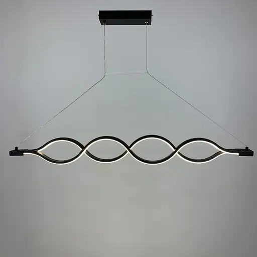 Сучасна чорна люстра Waterlines у двох розмірах Line.F Довжина 100 см - фото 2