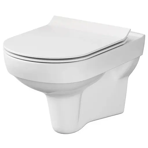 Подвесной унитаз Cersanit City CleanOn с сидением duraplast Slim Soft Close K701-143 - фото 1