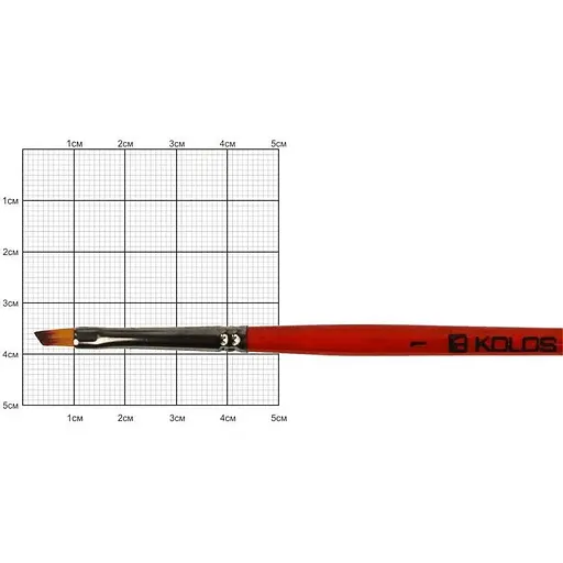 Пензель синтетика кутова Carrot 1097А коротка ручка Kolos