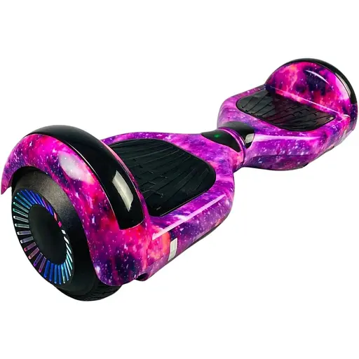 Гироборд Smart Balance Wheel U6 Premium 6.5" + LED Розовый космос