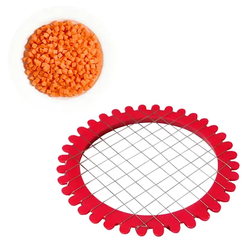 Овощерезка яйцерезка винегретница пластиковая для нарезки кубиками яиц и овощей Ø 9 см, Kitchette 83888 - фото 3