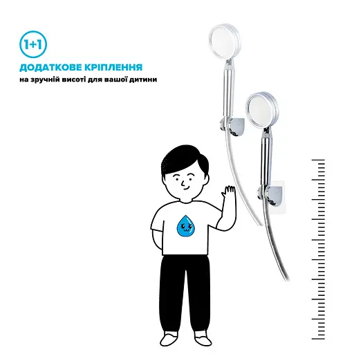 Держатель Drop для ручной душевой лейки клеящийся на 5 положений HL-5CH/ADH - фото 6