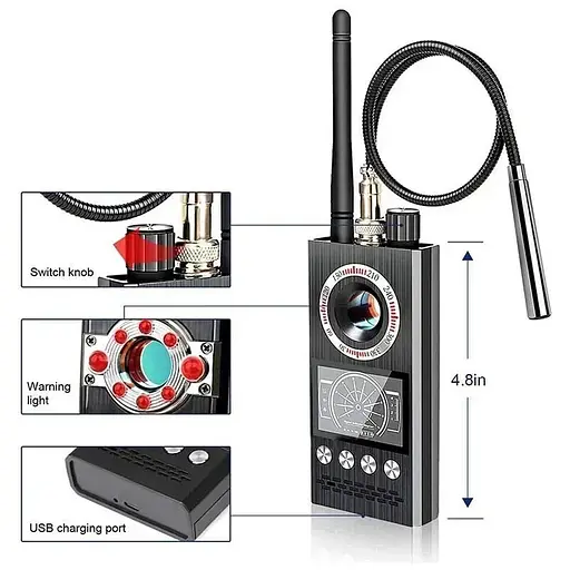 Детектор I-Tech K68 PRO жучков и скрытых камер, индикатор прослушки с функцией поиска магнитов - фото 7