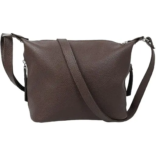 Женская кожаная сумка Borsacomoda темно-коричневая sum0028713 - фото 1