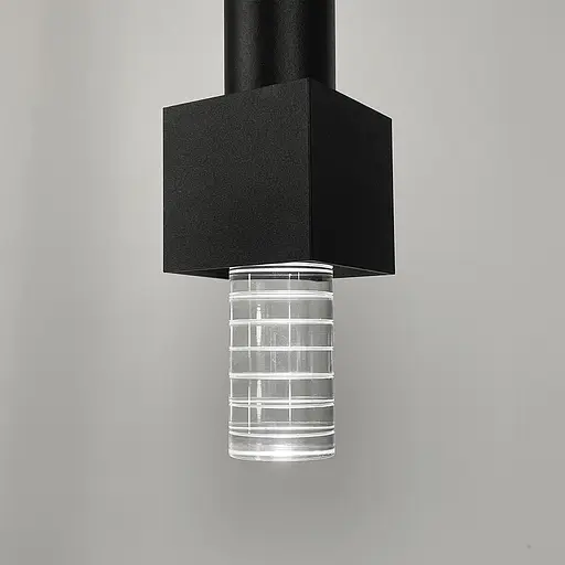 Геометричний підвіс у чорному корпусі 30х6 см | Арт. AA 436/1 BK | Line F - фото 2