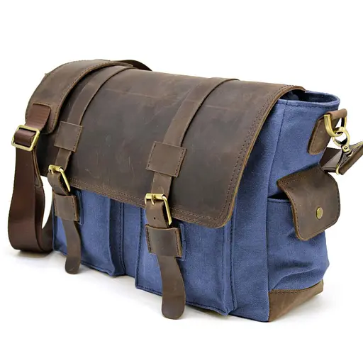 Кожаная мужская сумка TARWA 27х39х12 см sum0025621 - фото 3