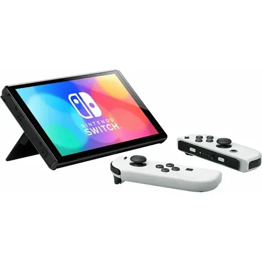 Игровая приставка Nintendo Switch Oled портативная с White Joy-Con (045496453435) - фото 3