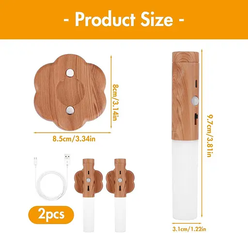 Бездротові настінні світильники Ulsam 2 шт. USB датчики руху - фото 5