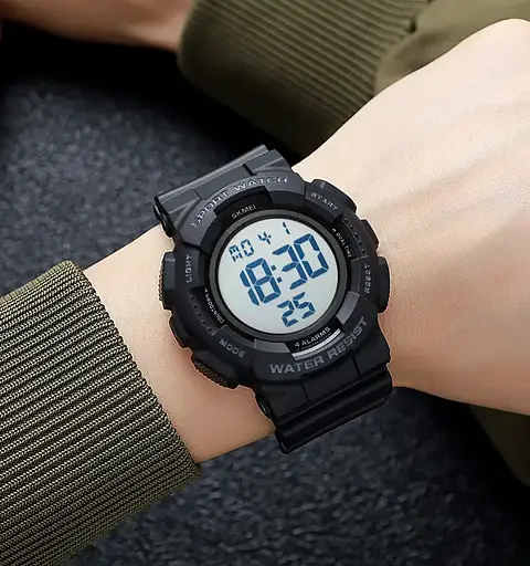 Мужские наручные спортивные часы Skmei 2081 Черный с белым - фото 7