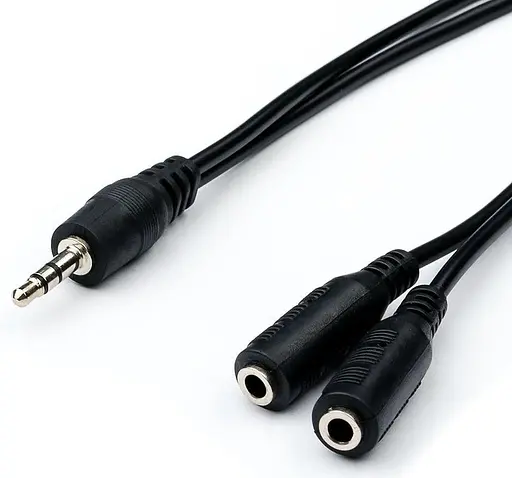 Адаптер-переходник Atcom 16850 Mini-Jack 3.5 папа 2 х Mini-Jack 3.5 мама 10 см - фото 2