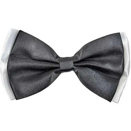 Краватка-метелик Класика чорно-білий - фото 1