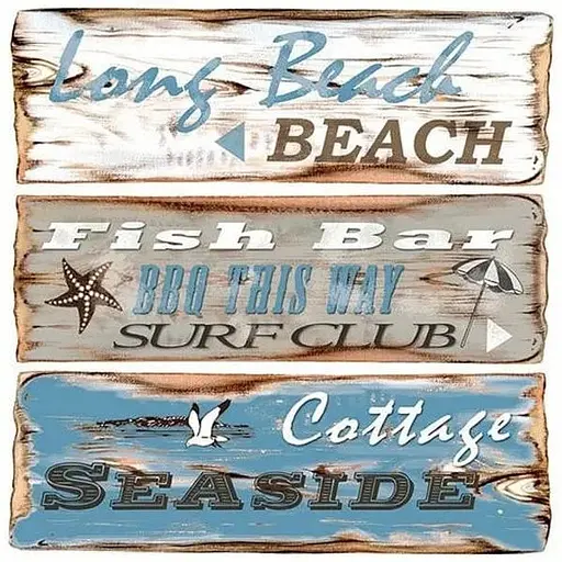 Декуражные салфетки Ambiente Пляжные знаки 33х33см 18.5г/м2 20 шт. - фото 1