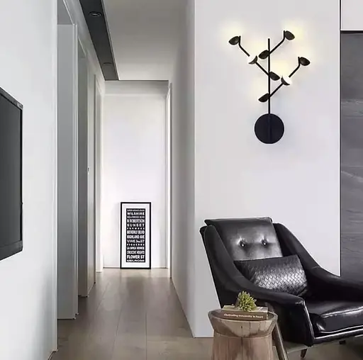 Бра на 8 плафонів в чорному корпусі Mantra Line F D 8001-8 BK - фото 2