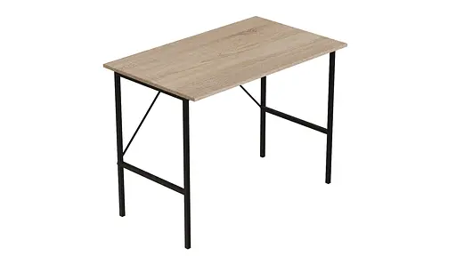 Стол письменный Line Тайм Ferrum-decor 750x1000x600 Черный металл ДСП Дуб Сонома 16 мм (FRD-104874) - фото 3