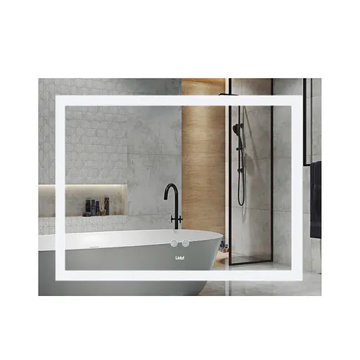 Дзеркало Lidz Kubis 1000x800 з LED-підсвічуванням Touch, з антизапотіванням, з диммером яскравості LD78LF61410080 - фото 1