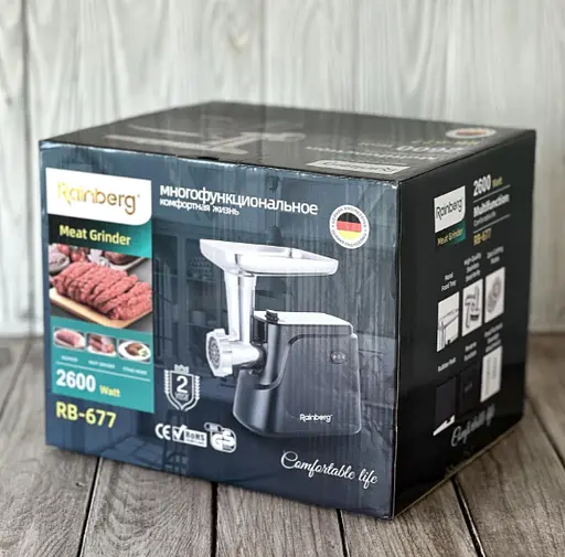 Мясорубка электрическая Rainberg RB-677 мощная мясорубка 3000 Вт - фото 9