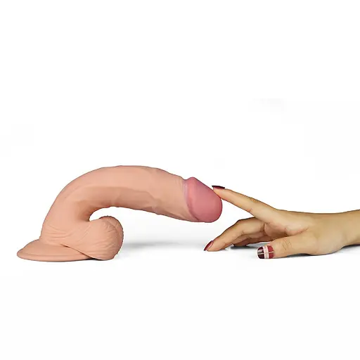 Реалистичный вибратор Lovetoy The Ultra Soft Dude 22 см телесный - фото 8