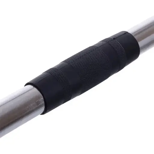 Ручка для верхньої тяги York Fitness 122см вигнута з гумовими рукоятками, хром - фото 4